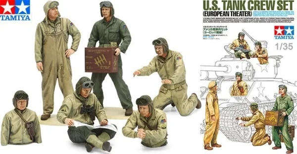 US Tank Crew Set (European Theatre) - 1/35 Scale (Tamiya 35347)