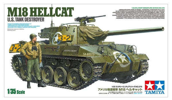 US Tank Destroyer M18 Hellcat - 1/35 Scale (Tamiya 35376)