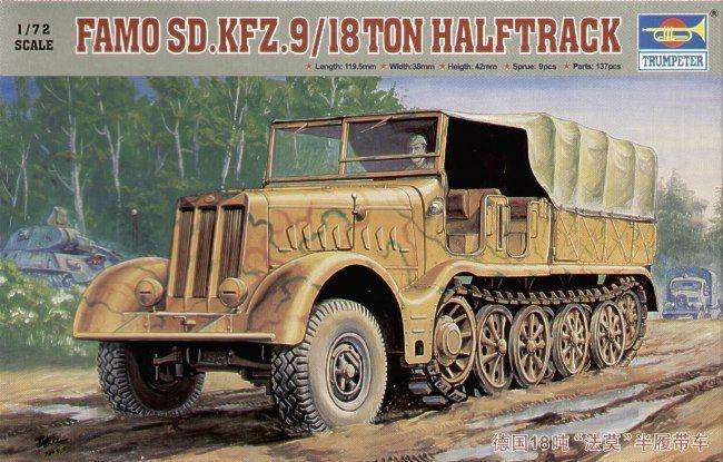 Famo Sd.Kfz.9  18Ton Half-Track - 1/72 Scale (Trumpeter 07203)