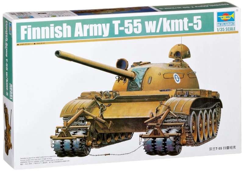T-55 w/KMT-5 Finnish Army - 1/35 Scale (Trumpeter)(TRUMP00341)(ON0272)