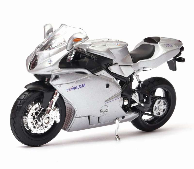 MV Agusta F4S 1+1 Silver 2002 - 1/18 Scale (WEL12153A-PW)