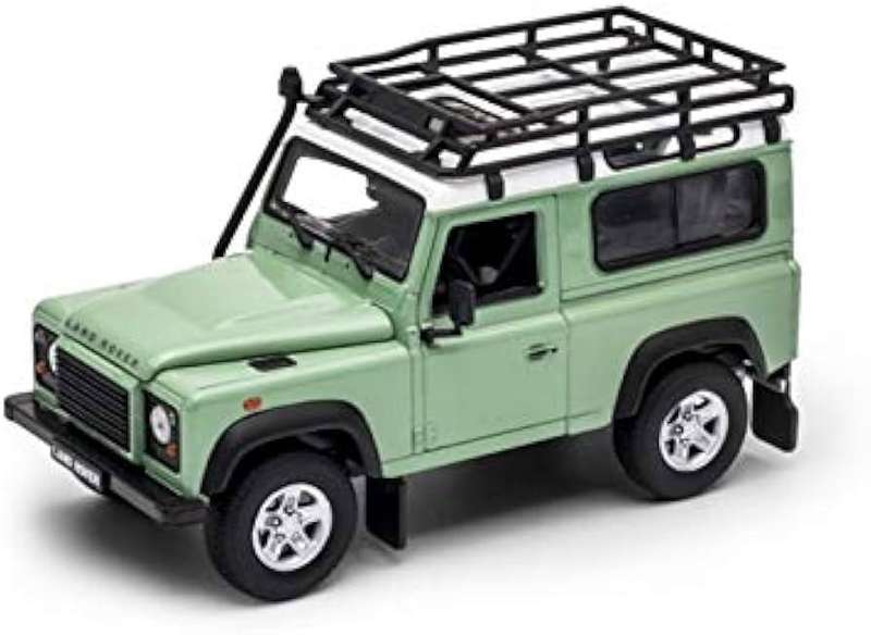 Land Rover Defender with Roof Rack/Snorkel (Light Green) - 1/24 Scale (Welly WEL22498SPL)