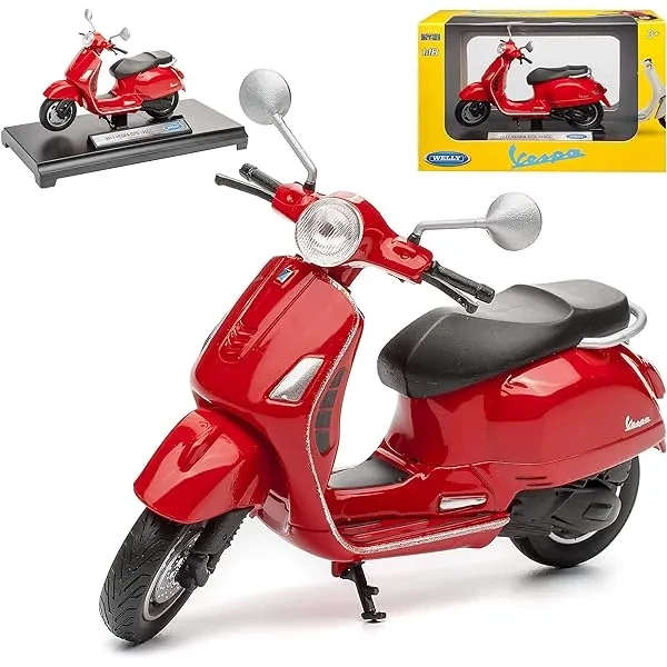 Vespa GTS 125cc Red 2017 - 1/18 Scale (Welly 12851)