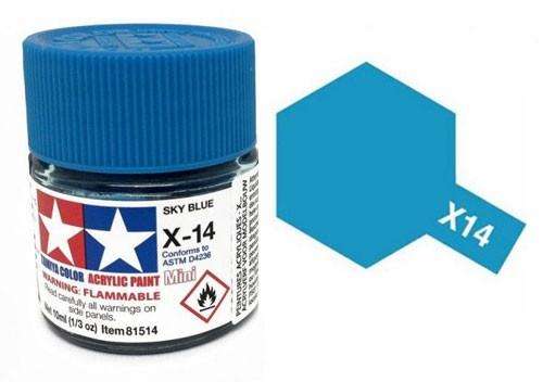 Gloss Sky Blue Acrylic Paint 23ml (Tamiya X-14)