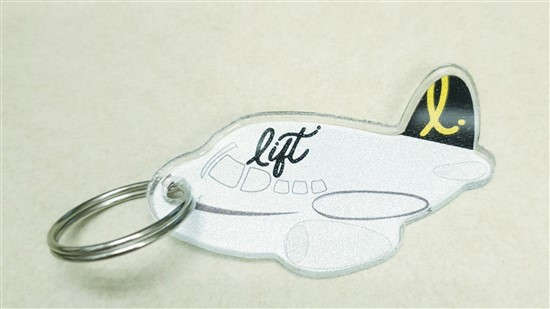 Lift Airlines (Black) Key Ring (YKR36)