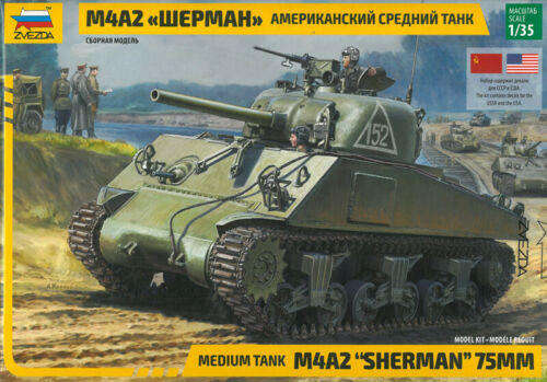 M4A2 Sherman (75mm) - 1/35 Scale (Zvezda 3702)