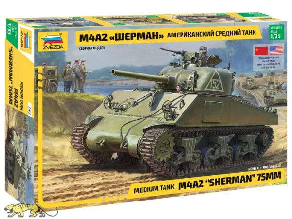 M4A2 Sherman - 1/72 Scale Snap Kit (Zvezda 5063)