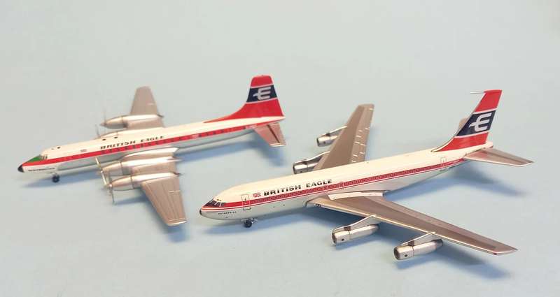 Boeing 707-100/Bristol Britannia British Eagle Aircraft Set-1/400 (AeroClassics)(ACBEASET2)(TAS4543)
