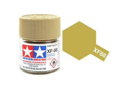 Dark Yellow Acrylic Paint 10ml Tamiya XF-88