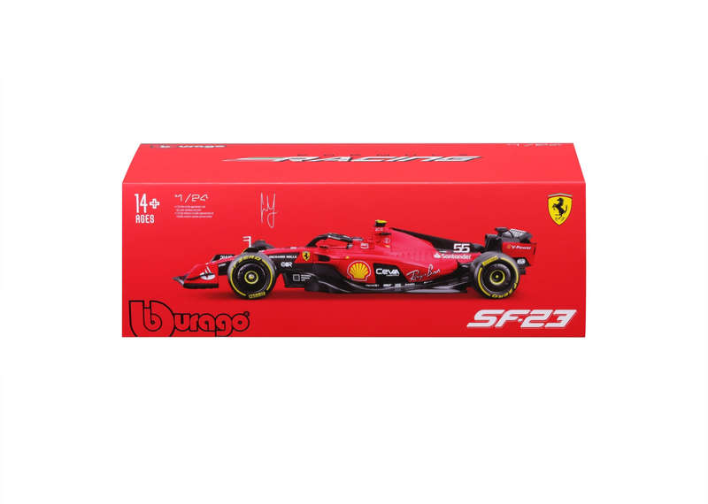 1/24 Ferrari F1 SF-23 2023 - #55 Carlos Sainz  -1/24 Scale  (Bburago Bur18-28028S)