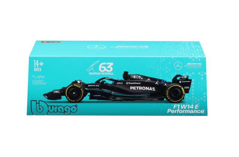 1/24 Mercedes AMG F1 W14 2023 - #63 George Russel  1/24 Scale (Bburago Bur18-28028R)