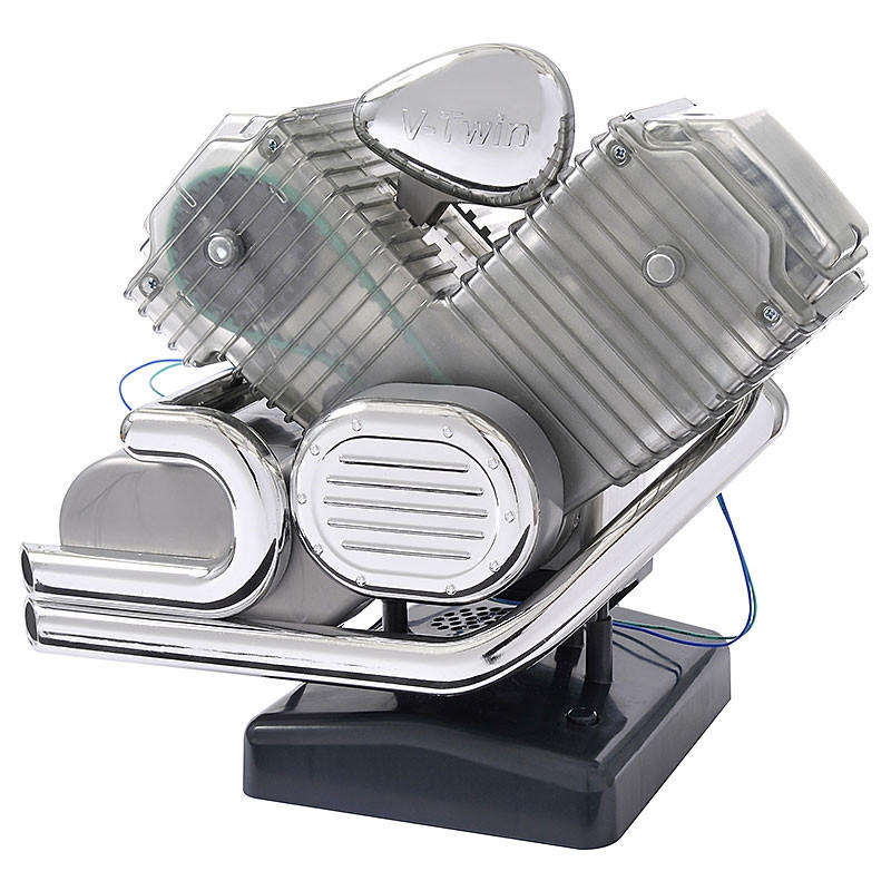 V-Twin Motorcycle Engine Plastic Model  (Machine Works MHV2R)