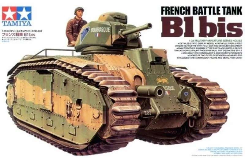 French Battle Tank B1 bis - 1/35 Scale (Tamiya)(TAM35282)(ON0203)