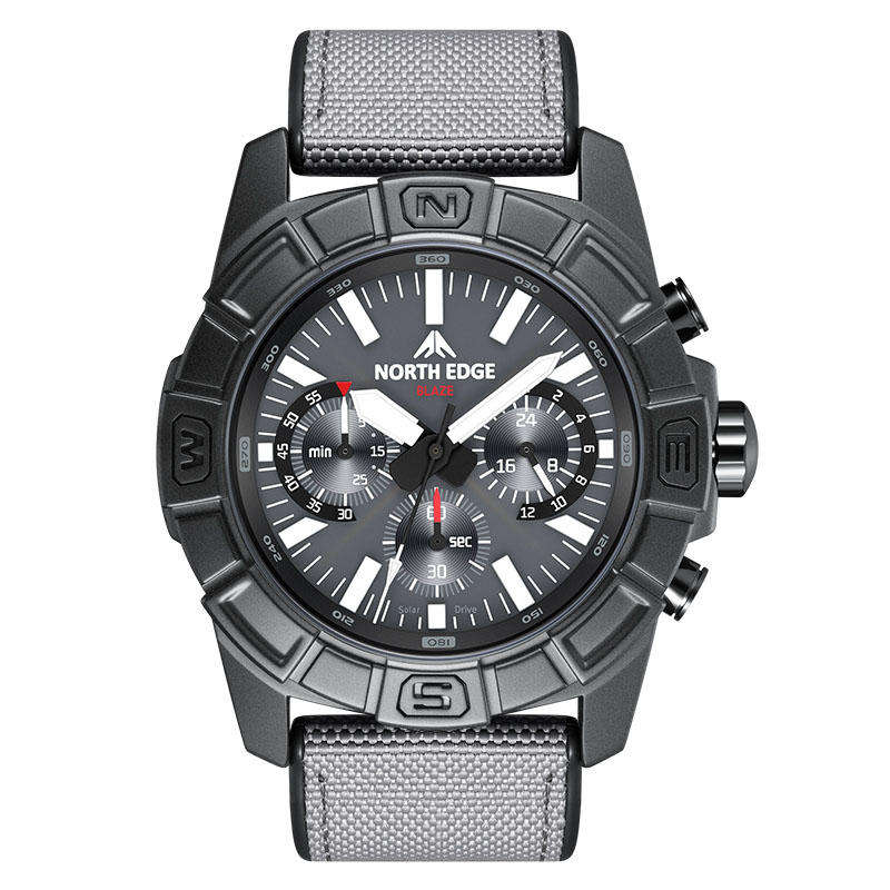 NORTH EDGE Men's Blaze  Photovoltaic Solar Drive Watch - Nylon Strap