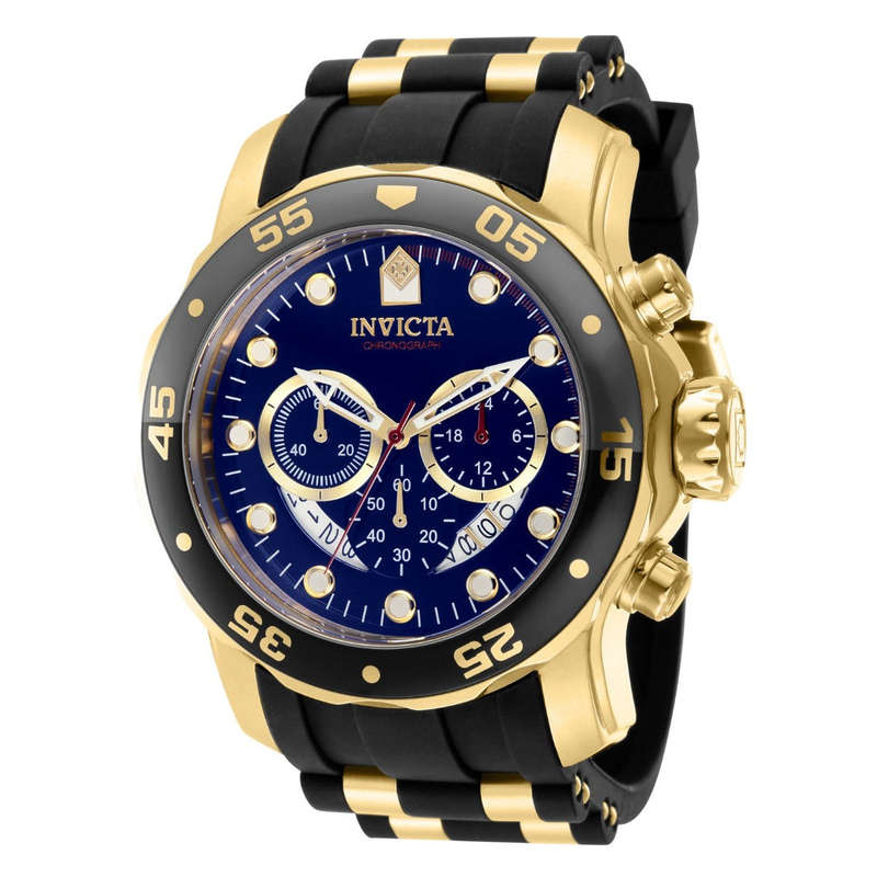 INVICTA Pro Diver Scuba Colossus 50mm Gold/Blue Chronograph Watch