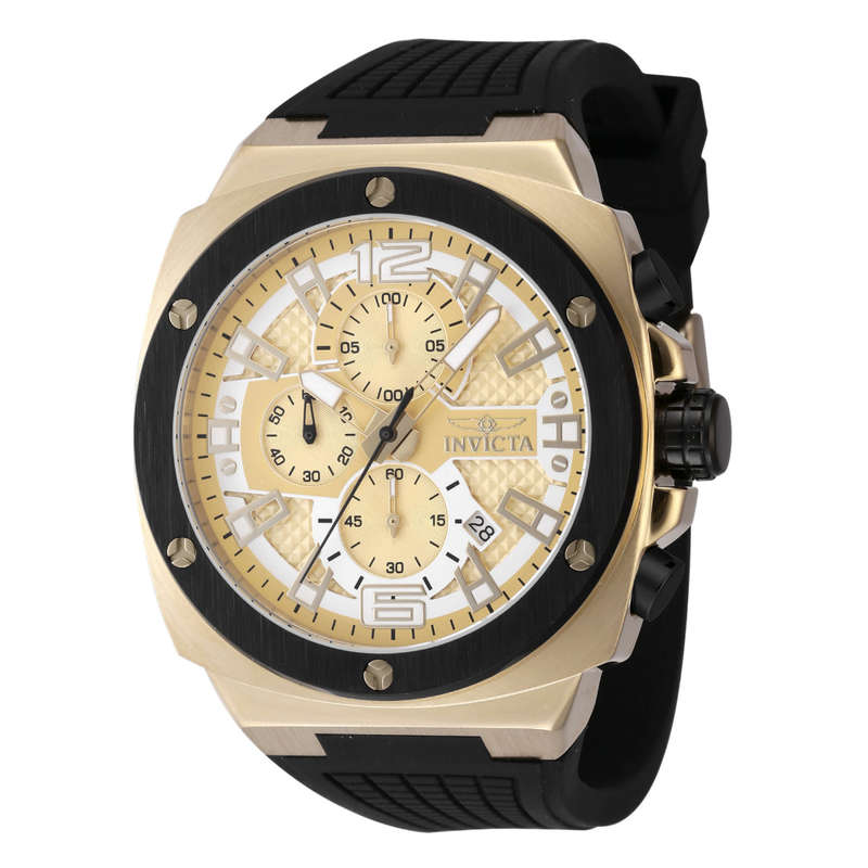 INVICTA Mens Racing Chronograph Limited Edition 47mm Watch Gold/Black