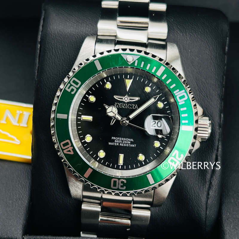 Invicta Sea Urchin Black Dial Silver/Green 200m Dive 40mm Watch