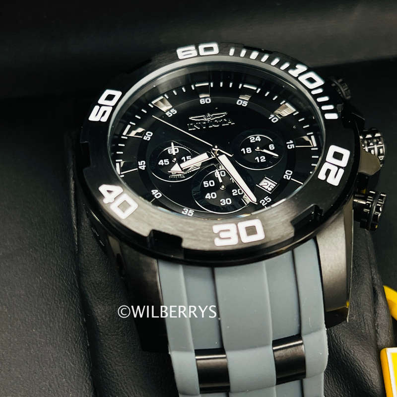 INVICTA Special Forces Ionic Graphite Grey and Silicon Chronograph Watch NEW