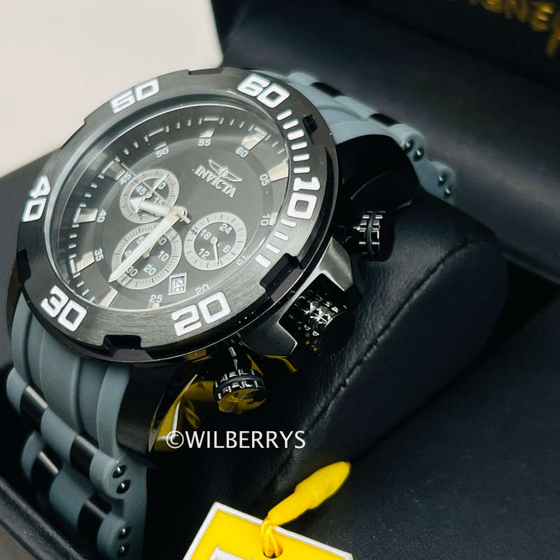 INVICTA Special Forces Ionic Graphite Grey and Silicon Chronograph Watch NEW