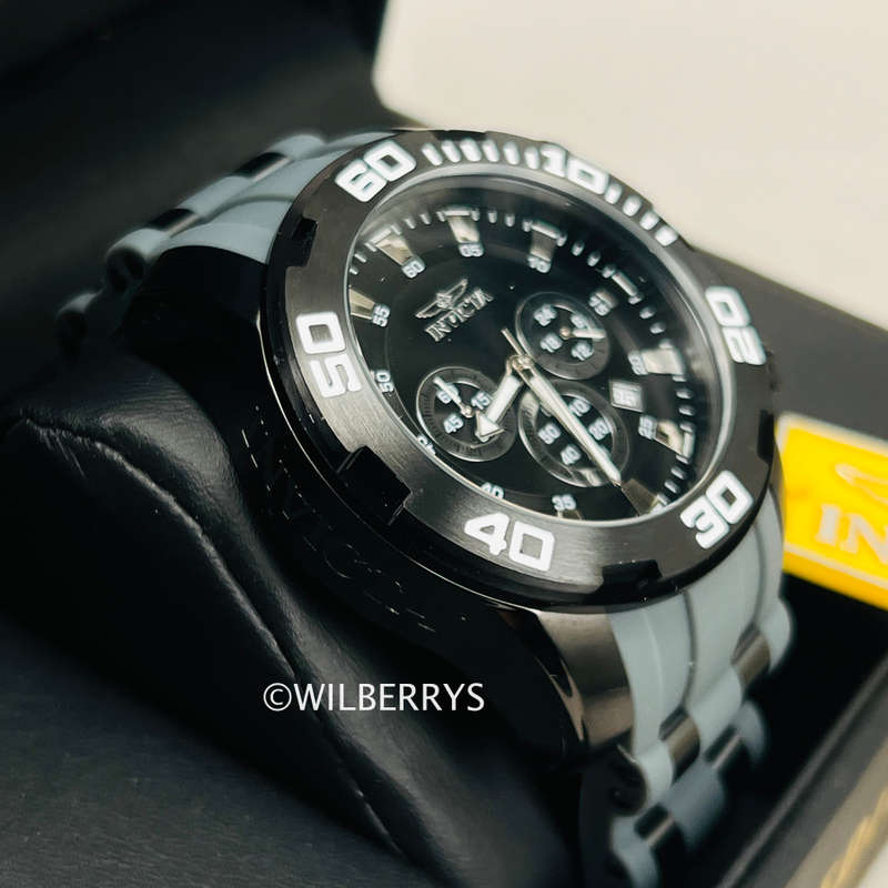 INVICTA Special Forces Ionic Graphite Grey and Silicon Chronograph Watch NEW