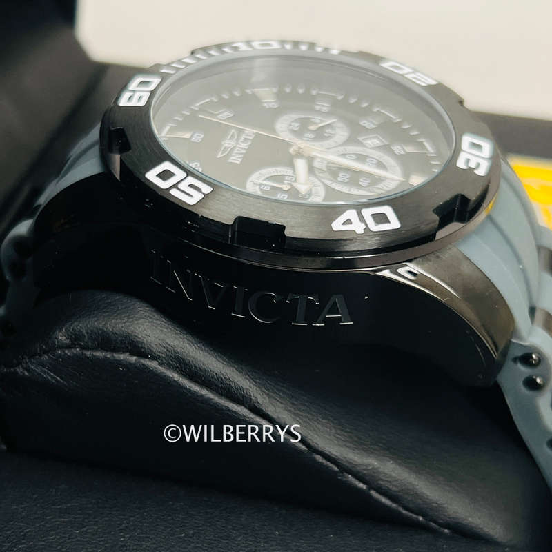 INVICTA Special Forces Ionic Graphite Grey and Silicon Chronograph Watch NEW