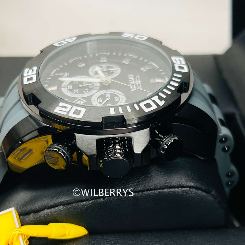 INVICTA Special Forces Ionic Graphite Grey and Silicon Chronograph Watch NEW