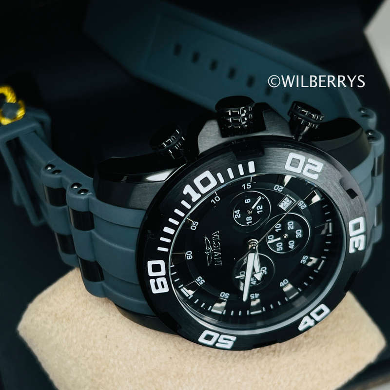 INVICTA Special Forces Ionic Graphite Grey and Silicon Chronograph Watch NEW