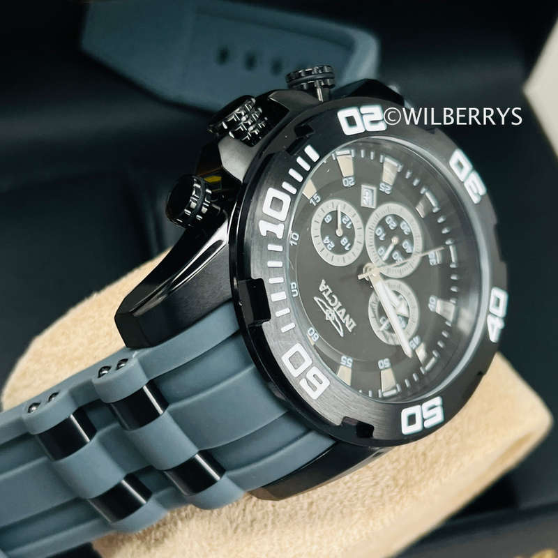 INVICTA Special Forces Ionic Graphite Grey and Silicon Chronograph Watch NEW