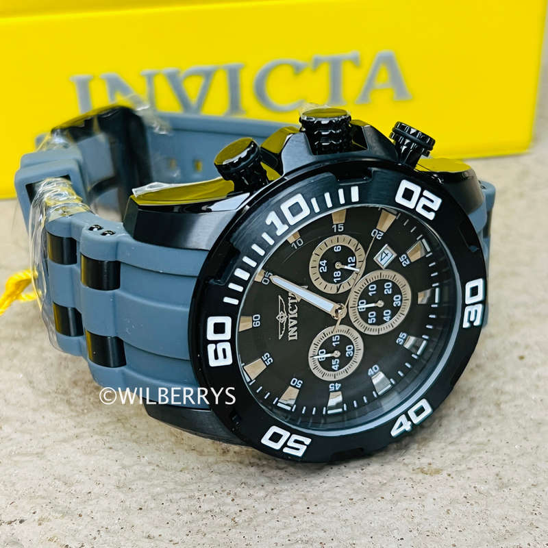 INVICTA Special Forces Ionic Graphite Grey and Silicon Chronograph Watch NEW