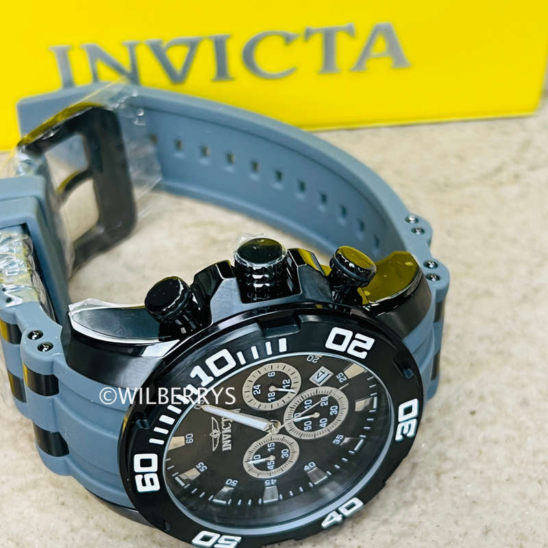 INVICTA Special Forces Ionic Graphite Grey and Silicon Chronograph Watch NEW