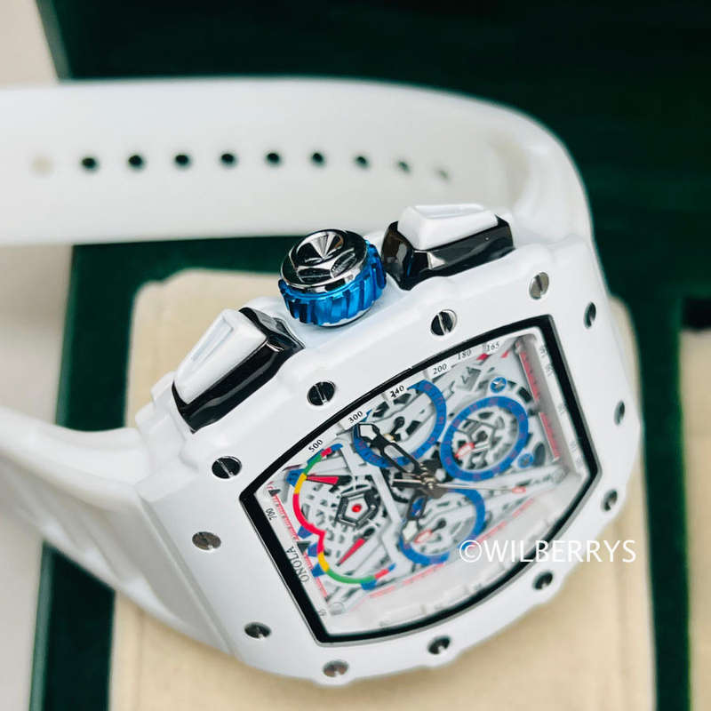Onola Avantgarde Milk White Chronograph Watch