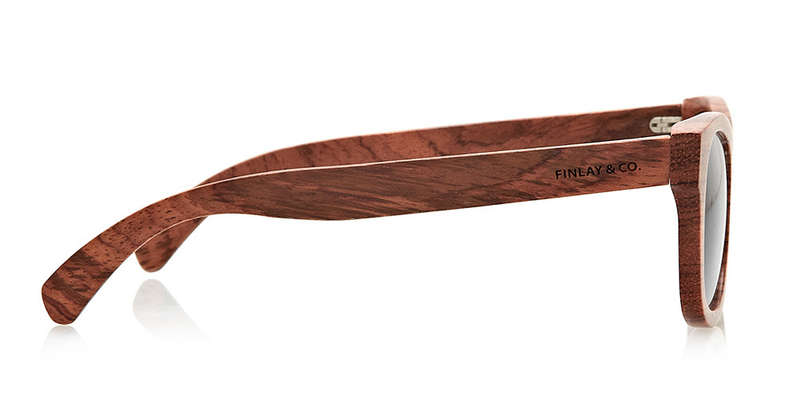 Finlay and Co London Mens Ledbury Ebony Wooden Polarised Sunglasses