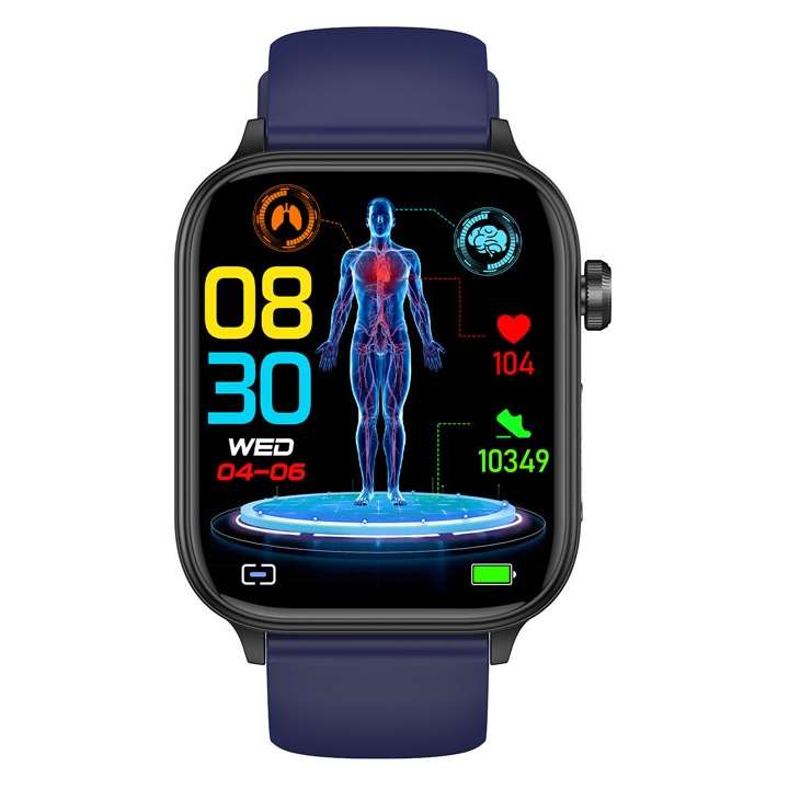 North Edge Intelli Health Glucose Heart Smart Watch Navy Blue