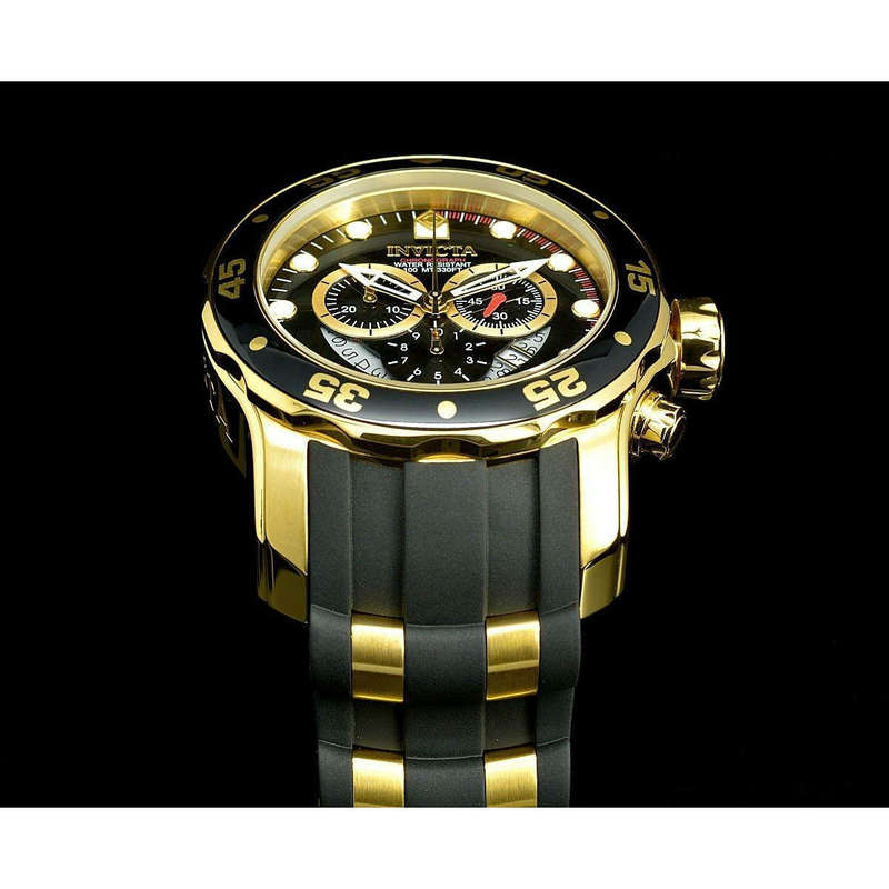 INVICTA Pro Diver 6981 Scuba Colossus 50mm Gold/Black Chronograph Watch