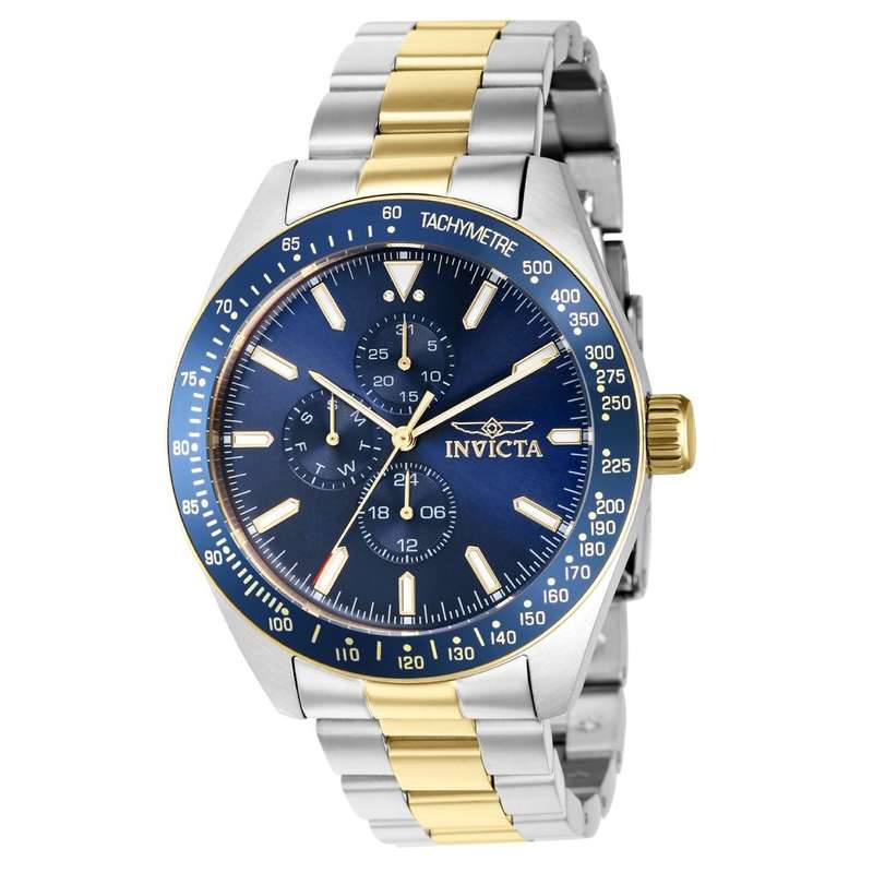 Invicta Aviator 45mm Pilot Two Tone/Blue Multifunction Watch