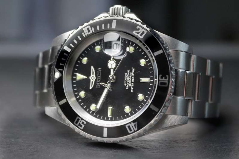 INVICTA Rare Pro Diver 40mm Silver / Black 200m Oyster Bracelet Watch