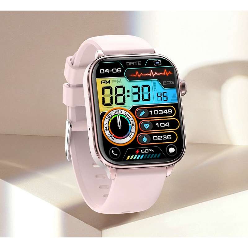 NORTH EDGE Women's Pink Rose intelli Health Glucose Heart Smart Watch with Quick Detachable strap