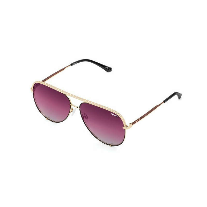 QUAY Australia Women's HIGH KEY Oversized Aviator Sunglasses