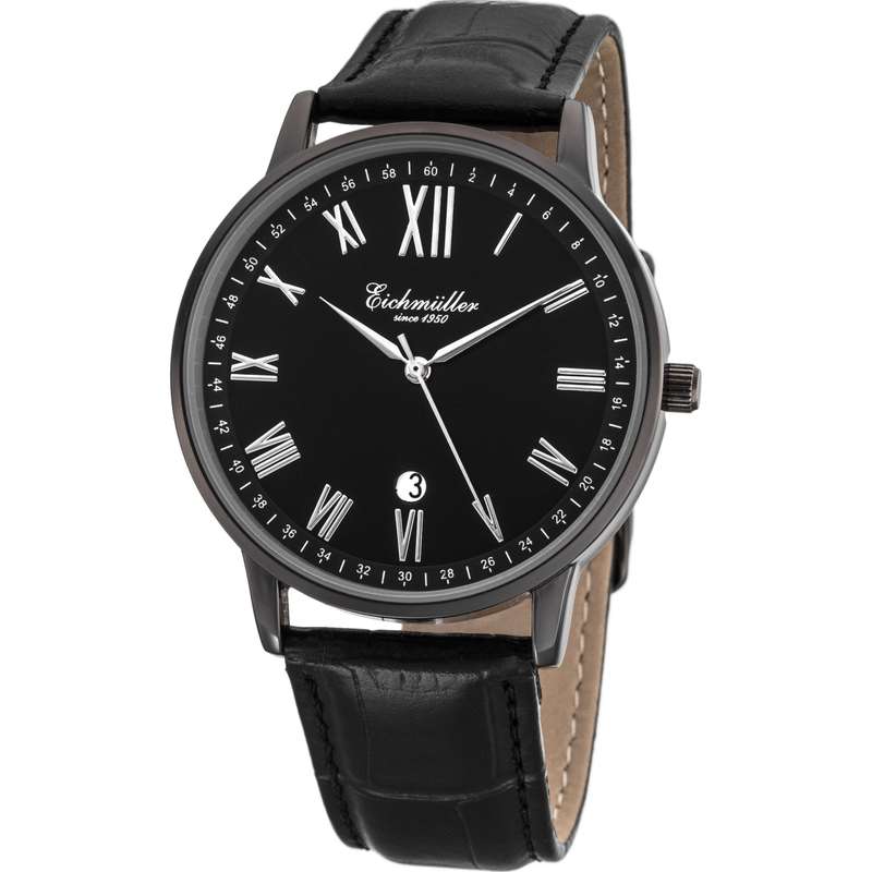 EICHMULLER since 1950 Germany Men's Classic Quartz Watch Sleek Black