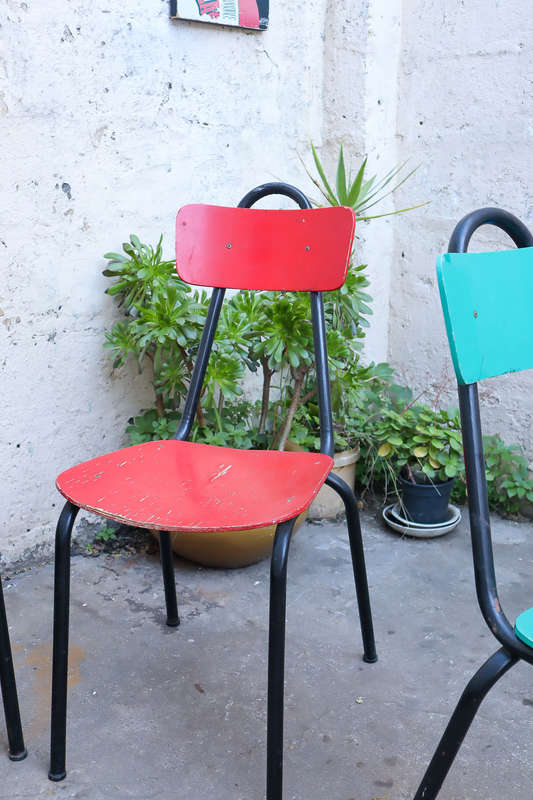 Rare set of four French mid century Vintage Chairs