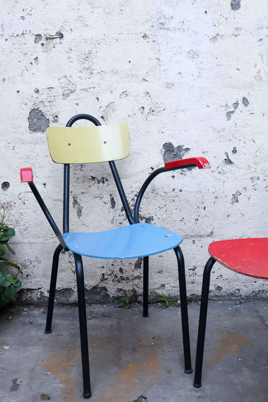 Rare set of four French mid century Vintage Chairs