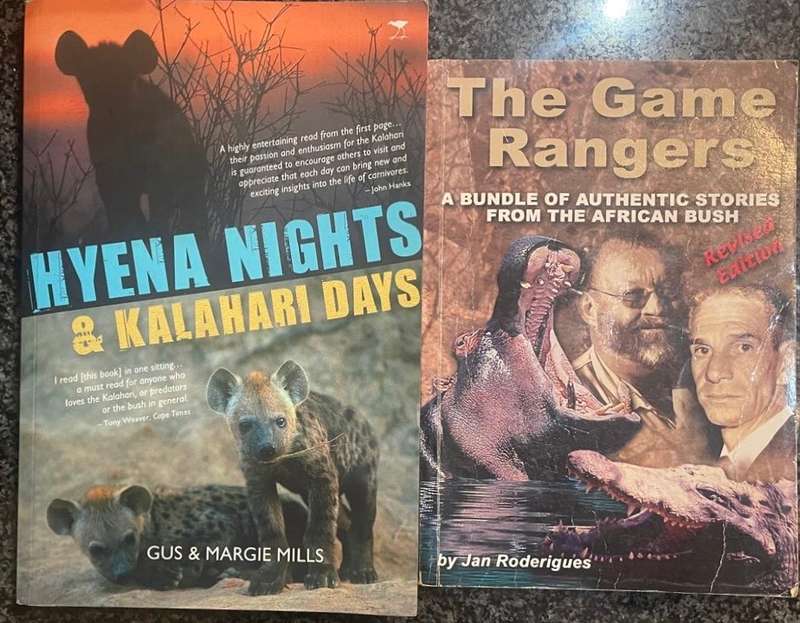 2 GAME BOOKS! HYENA NIGHTS & KALAHARI DAYS & THE GAME RANGERS