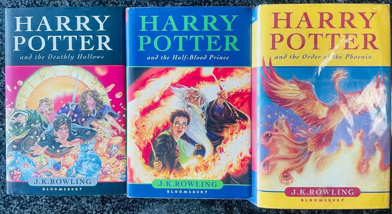 3 1ST EDITION HARRY POTTER BOOKS! - THE GOBLET OF FIRE, THE DEATHLY HALLOWS & THE HALF-BLOOD PRINCE