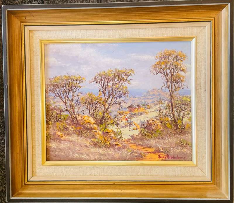 Vibrant Landscape Painting by Henry Bredenkamp