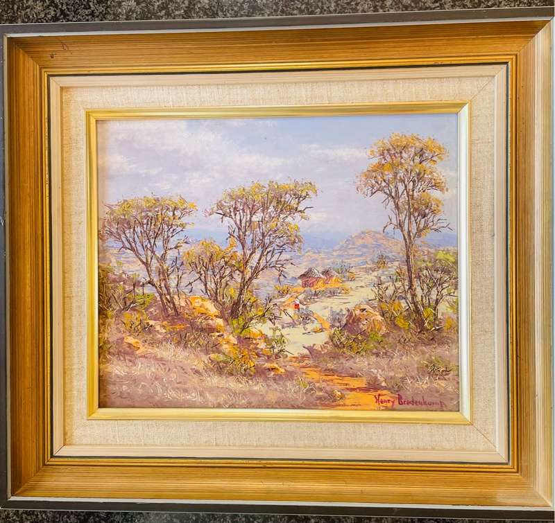 Vibrant Landscape Painting by Henry Bredenkamp