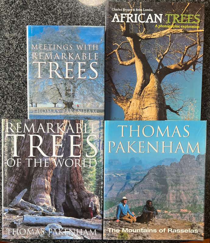 4 TREE BOOKS! MEETINGS WITH REMARKABLE TREES, AFRICAN TREES, REMARKABLE TREES OF THE WORLD,....