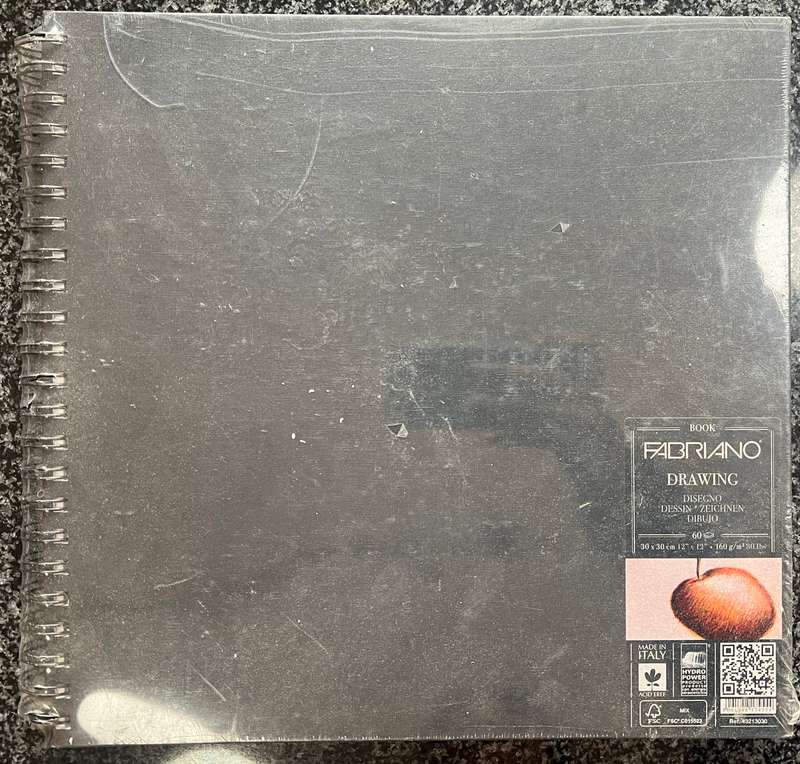 UNOPENED FABRIANO DRAWING SKETCH BOOK 30 CM X 30 CM