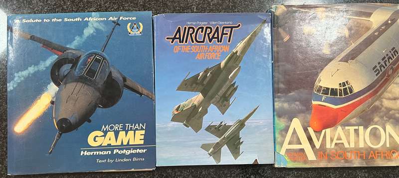 1 x COLLECTION OF 3 HERMAN POTGIETER AVIATION BOOKS! AVIATION IN SOUTH AFRICA, MORE THAN A GAME,...