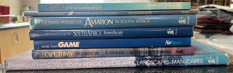 1 x COLLECTION OF 7 HERMAN POTGIETER BOOKS! SOUTH AFRICA FROM THE AIR, THE SOUTH AFRICAN AIR FORCE..