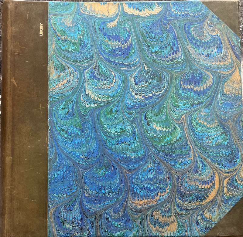 BEAUTIFUL PEACOCK DESIGN PHOTO ALBUM QUARTER LEATHER BOUND WITH DETAILING IN PRISTINE CONDITION